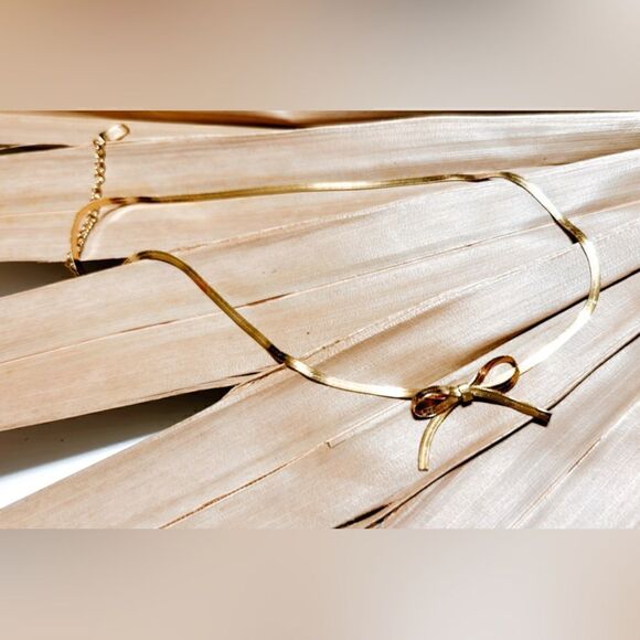 bohemian bow necklace A267 - Picture 3 of 3